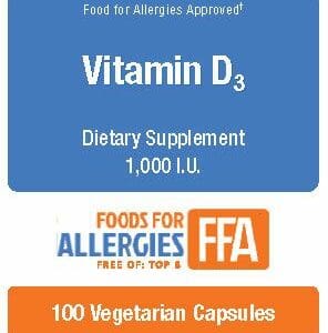 A picture of some food for allergies approved vitamins.