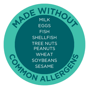 Made without EQUAZEN® VITASPECTRUM®, eggs, fish, nuts, wheat, and common allergens.