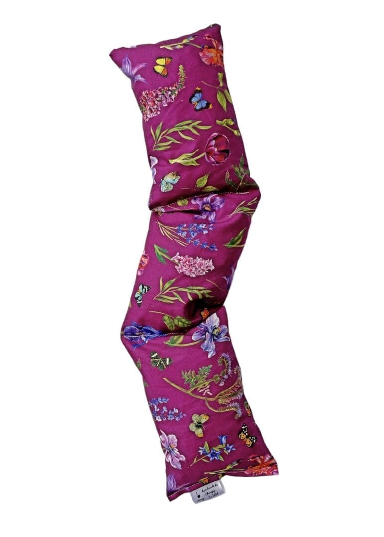 A CHERAPY Wrap Pillow 100 Percent (REGULAR) Cotton – in the Spring Flower Butterfly Design with multiple sections, designed for comfort and support.