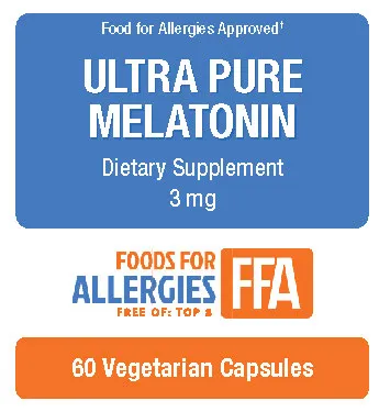 Ultra Pure Melatonin dietary supplement packaging.