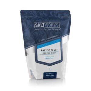 SaltWorks Pacific Blue sea salt package.