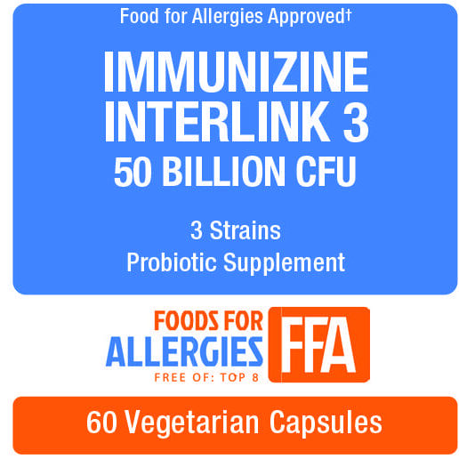 50 Billion CFU IMMUNIZINE INTERLINK 3 Three Strains -- Not cultured on dairy